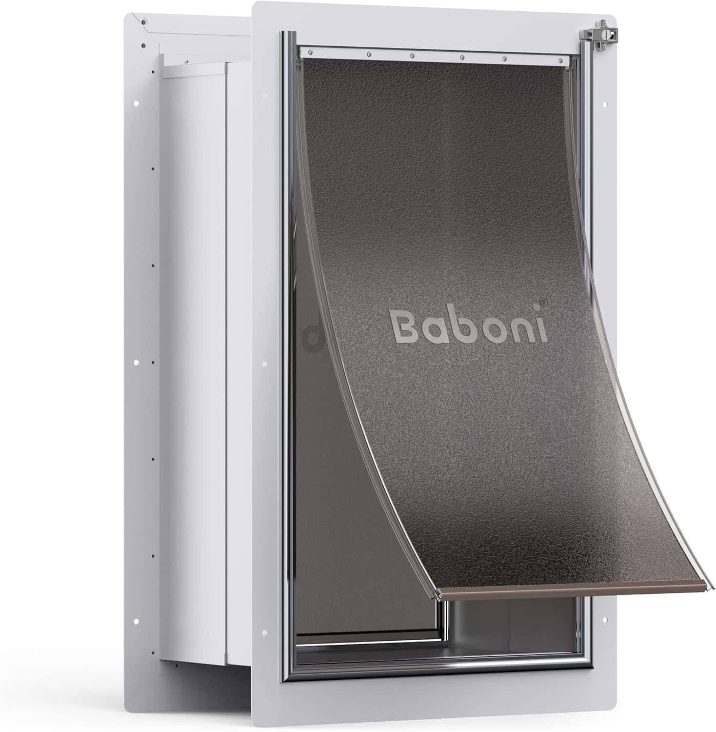 Baboni Wall-Mounted Pet Door – Weatherproof Dog Door with Magnetic Flap
