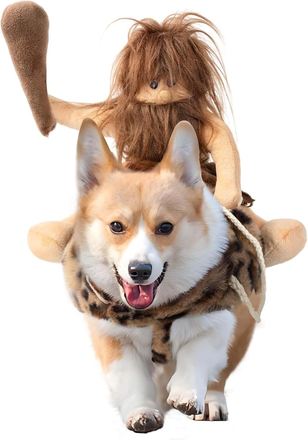 Delifur Primitive Man Riding Dog Costume Delifur