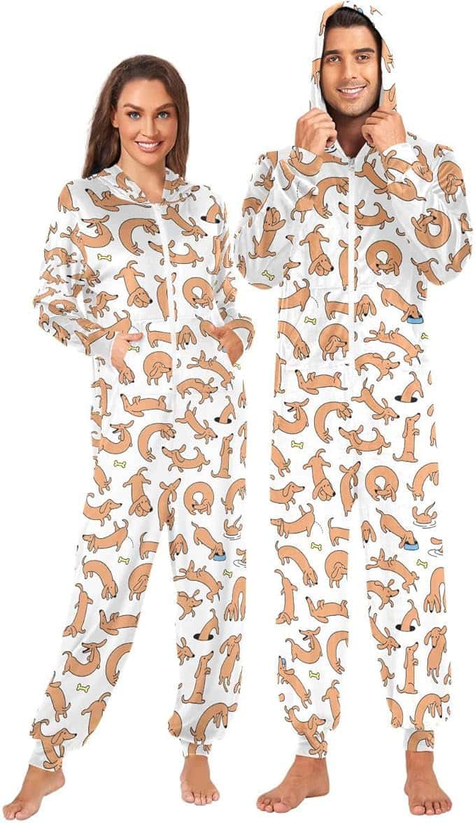 Dachshund Dog Pattern Onesie YYZZH